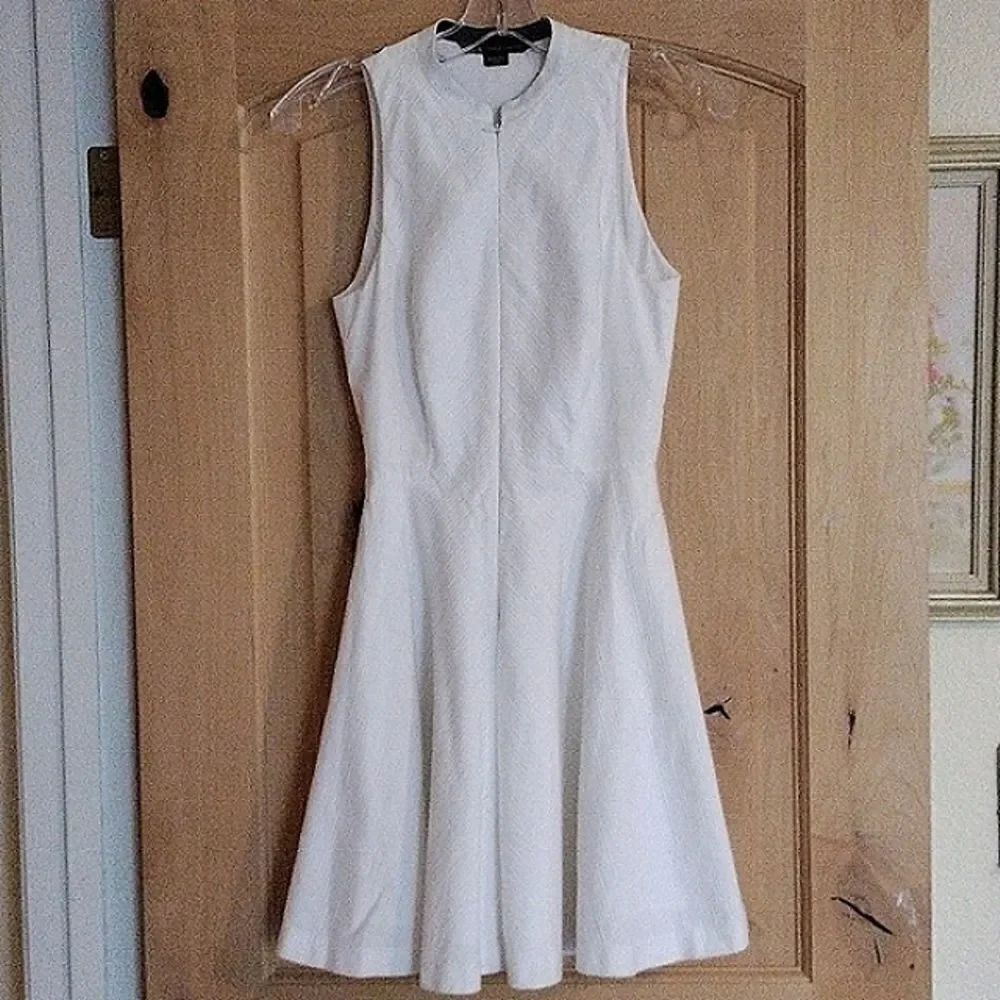 Armani Exchange White Cotton Blend Dress